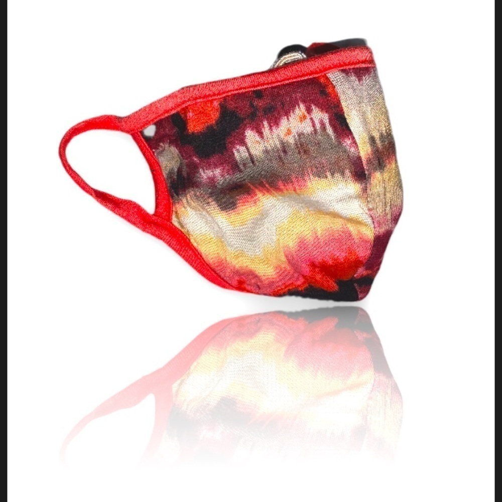 Pink and red Tie dye face mask